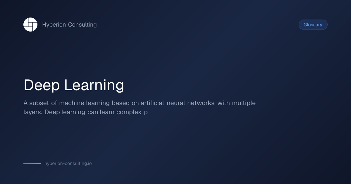 Deep Learning | AI Glossary — LLM, RAG & 20+ Key Terms Explained